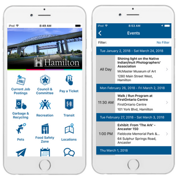Info Grove App City Hamilton Features and Events